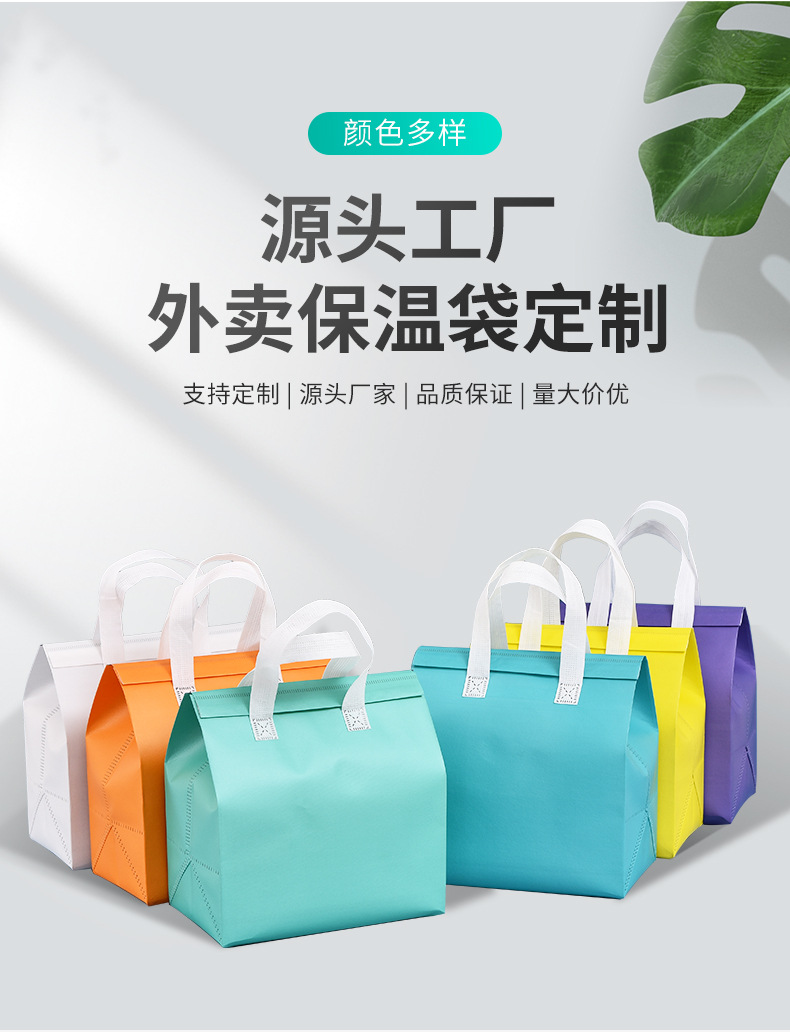 泉州市无纺布保温袋外卖袋